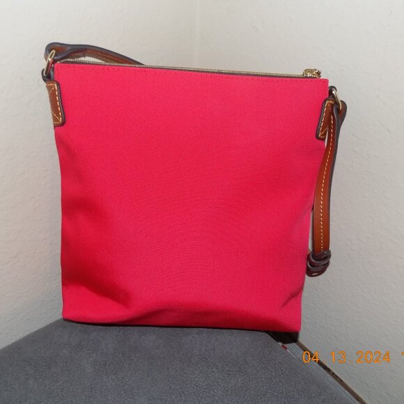 Dooney & Bourke Red Crossbody with Leather Trim - Picture 3 of 5